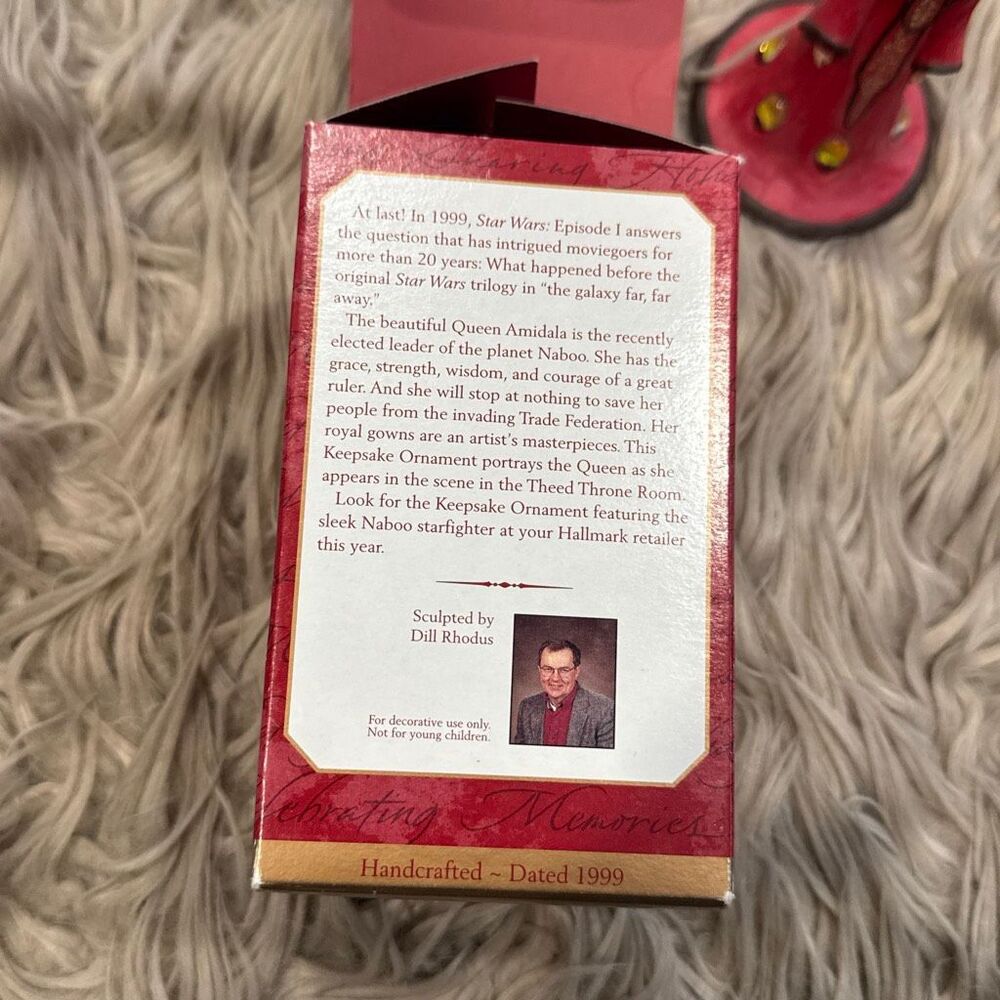 1999 Hallmark Keepsake Queen Amidala Ornament from Star Wars: Episode I The Phan - Picture 3 of 3